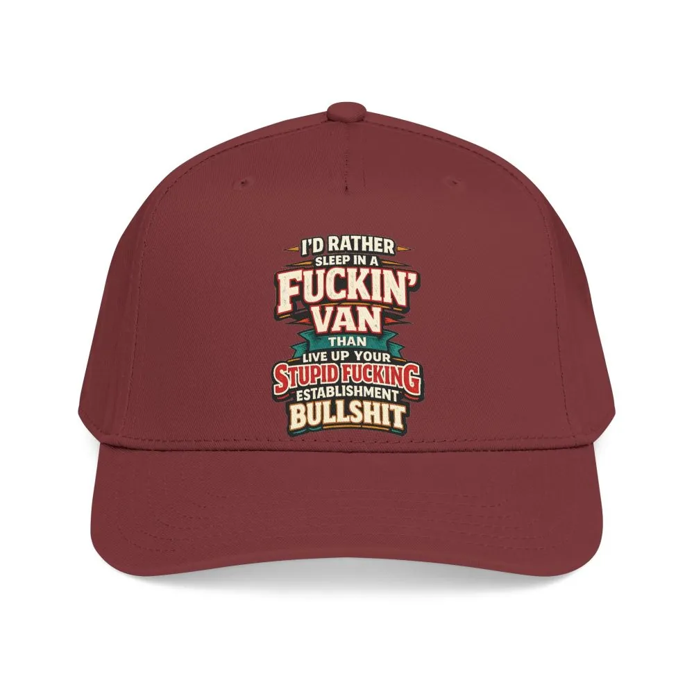 Baseball Cap - "I´d Rather Sleep in A Fucking Van" Design F**K-Line