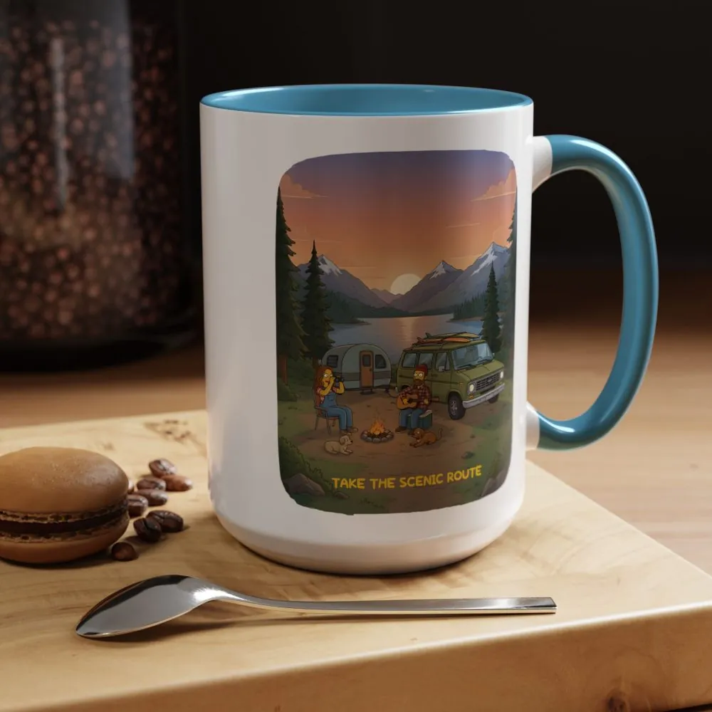 2752452264638800403_2048.jpeg Accent Coffee Mug (11, 15oz) — "Take The Scenic Route" Design Sitcom-Line