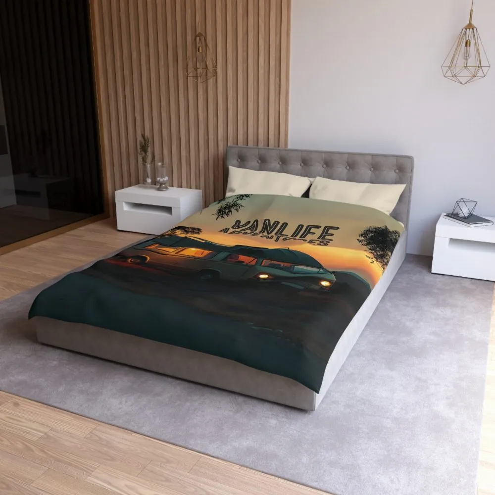 Duvet Cover — 'Vanlife Adventures' Sunset Camper Bedding
