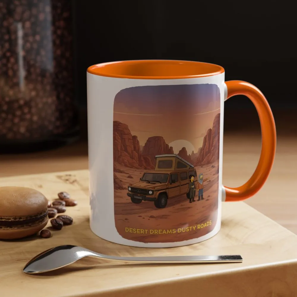 2780096034759347112_2048.jpeg Accent Coffee Mug (11, 15oz) — "Desert Dreams Dusty Roads" Design Sitcom-Line