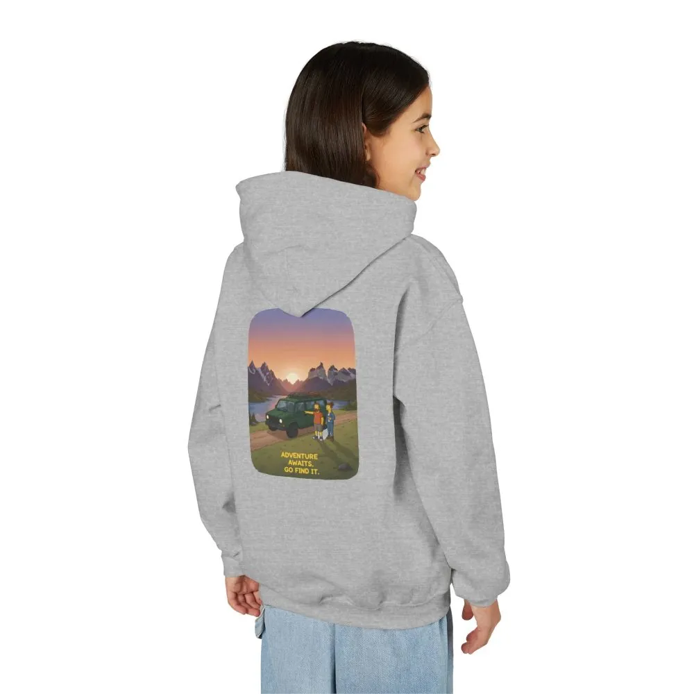 2799746071836700606_2048.jpeg Youth Hoodie(Gildan) – "Adventure Awaits-Go Find It" (Design Sitcom-Line)