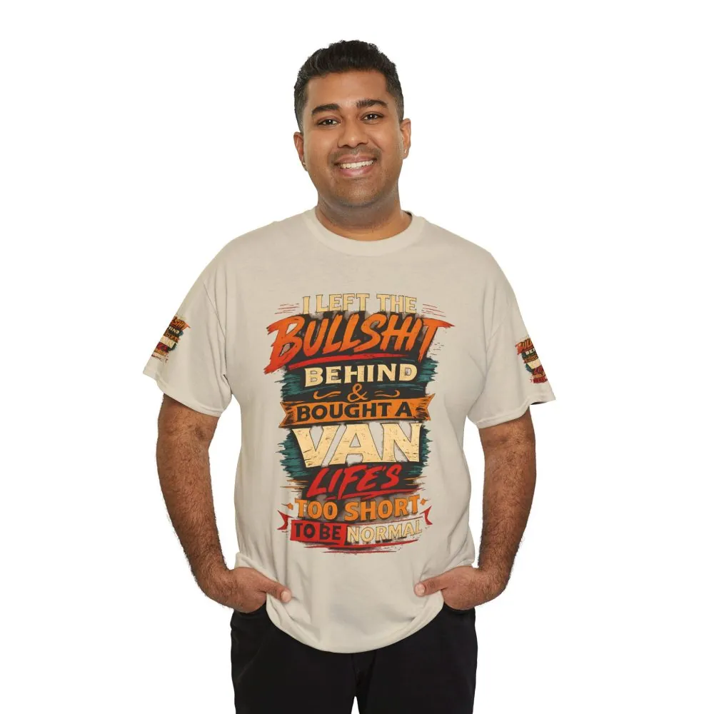 Unisex Heavy Cotton Tee — "I Left The Bullshit" Design F**K-Line