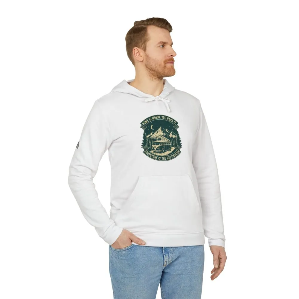 2828080998885057537_2048.jpeg Hoodie(Adidas) — "Home Is Where You Park It-Adventure is the destination" Outdoor Travel Pullover (Only Front Printed)