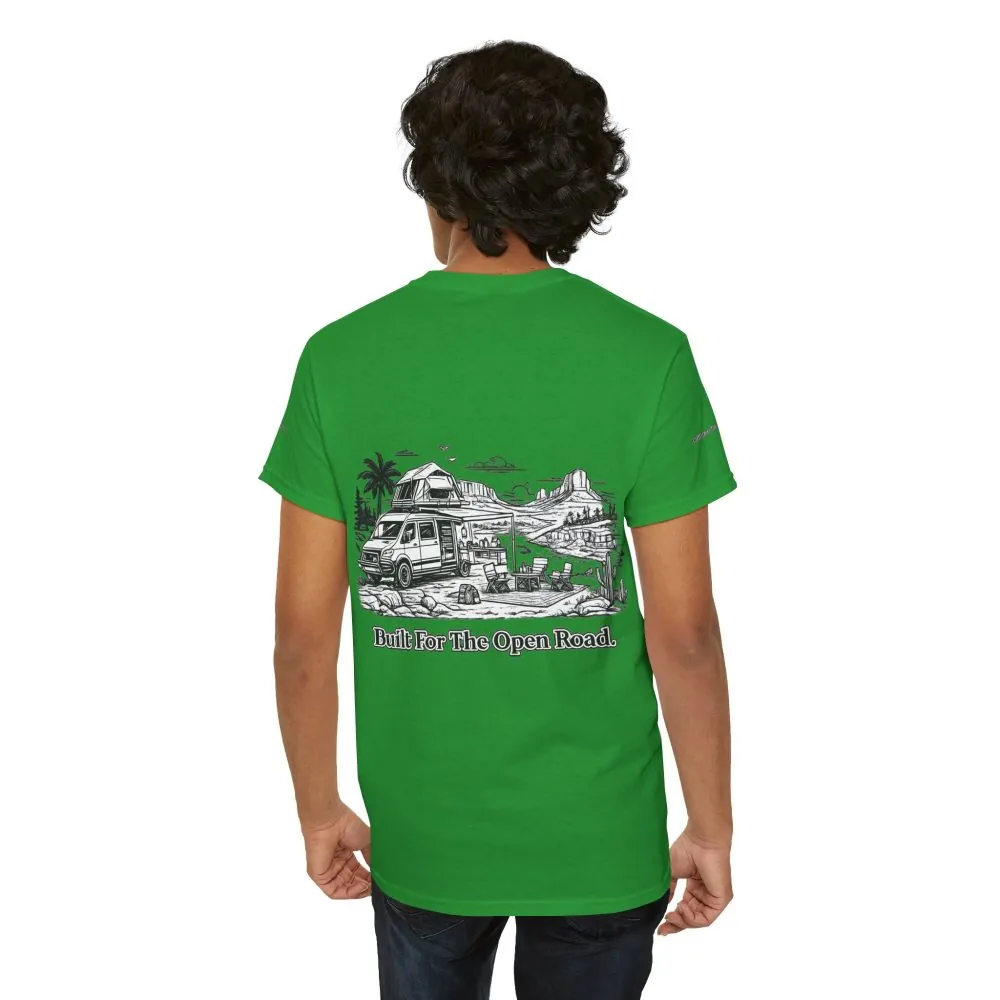 2868554386565693473_2048.jpeg Unisex Heavy Cotton Tee — "Built For The Open Road" Design Minimal-Line