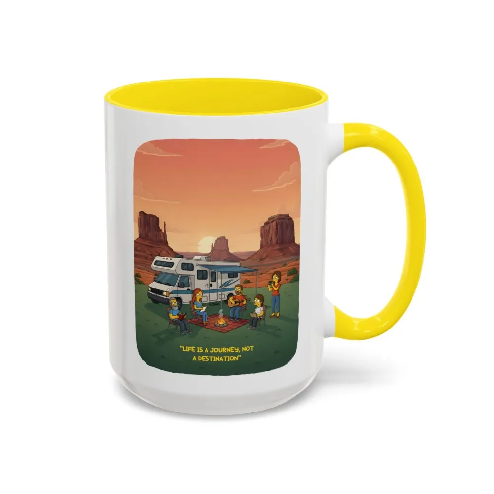 29018553316376877_2048.jpeg Accent Coffee Mug (11, 15oz) — "Life Is A Journey-Not A Destination" Design Sitcom-Line