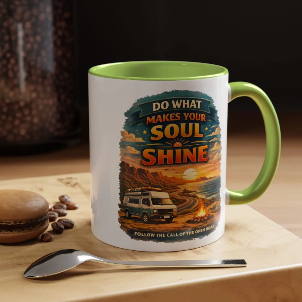 2923615094505219502_2048.jpeg Accent Coffee Mug (11, 15oz) — "Do What Makes Your Soul Shine" Design Scenic-Line