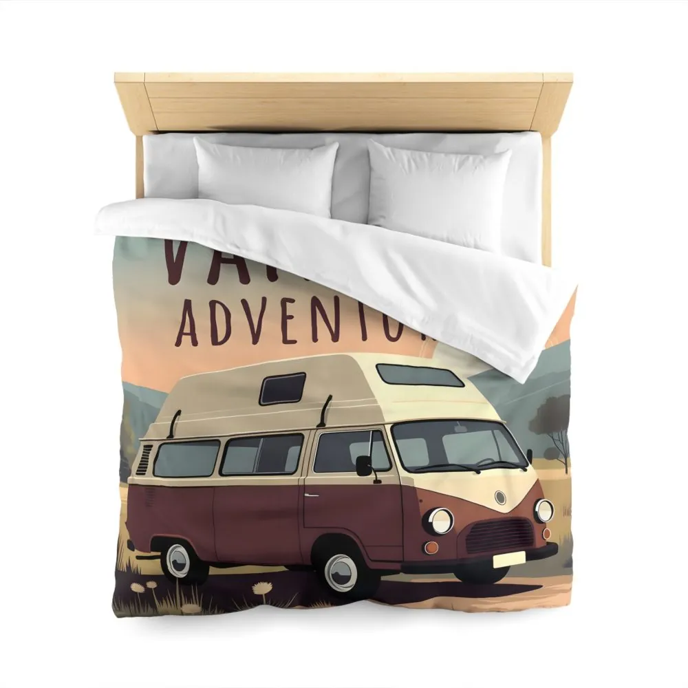 Duvet Cover - 'Vanlife Adventures' Retro Camper Bedding