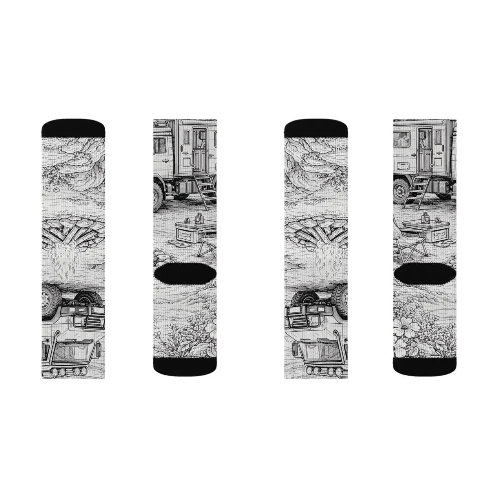 2940637479941890218_2048.jpeg Sublimation Socks — Retro Camper Roadtrip Crew Socks