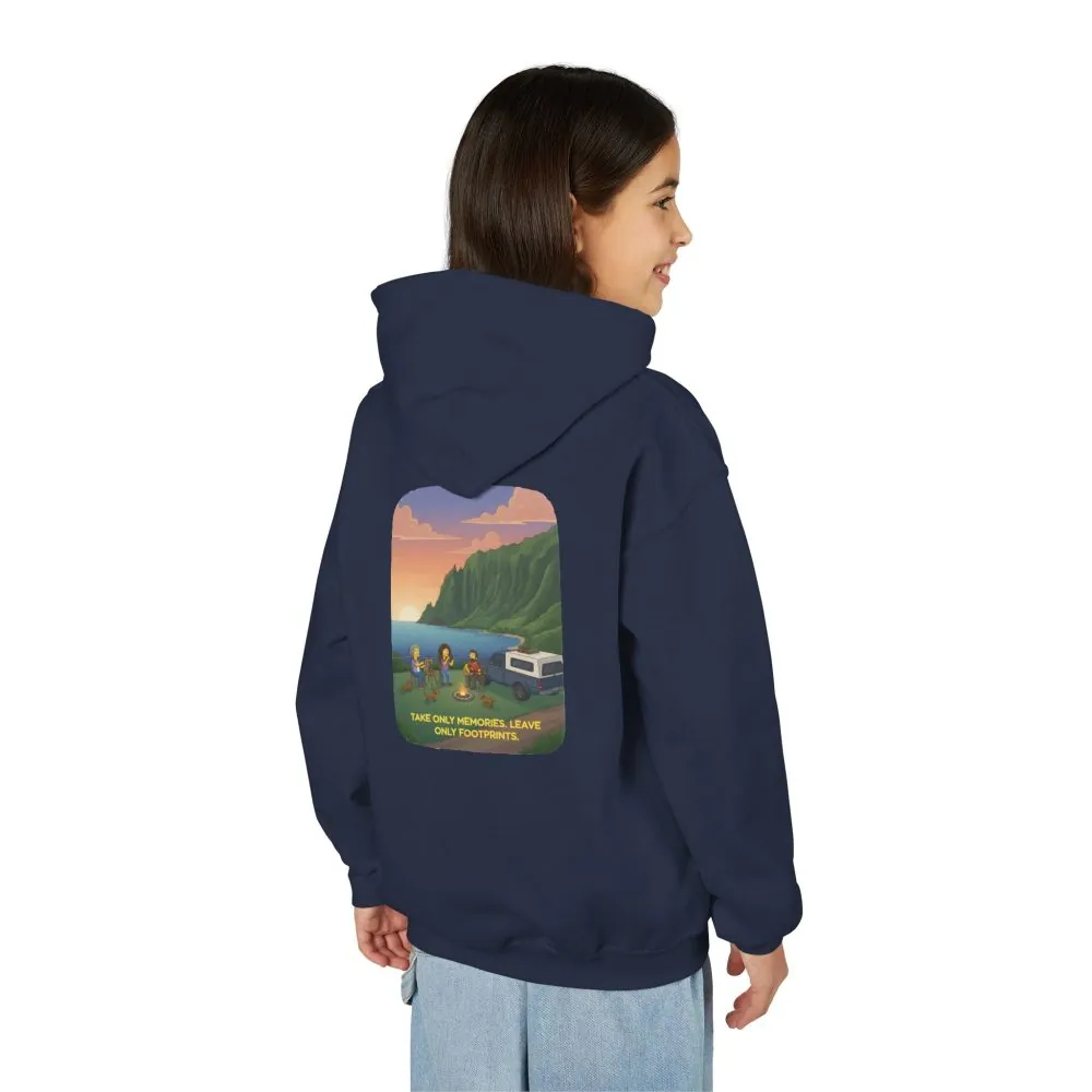 Youth Hoodie(Gildan) – "Take Only Memories-Leave Only Footprints (Design Sitcom-Line)