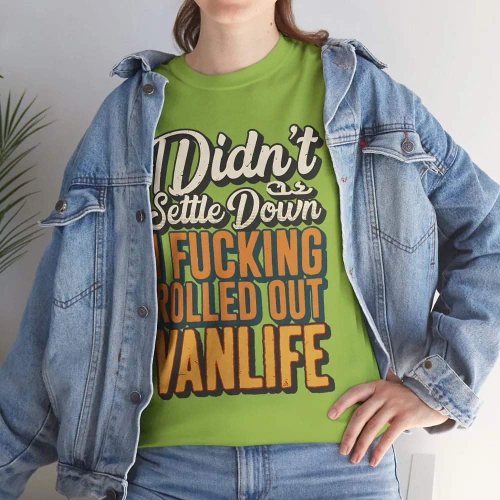 2972172907364578133_2048.jpeg Unisex Heavy Cotton Tee — "Dind´t Settle Down" Design F**K-Line