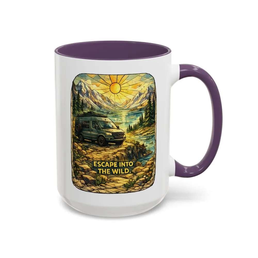 2988870150170864948_2048.jpeg Accent Coffee Mug (11, 15oz) — "Escape Into The Wild" Design Cubic-Line