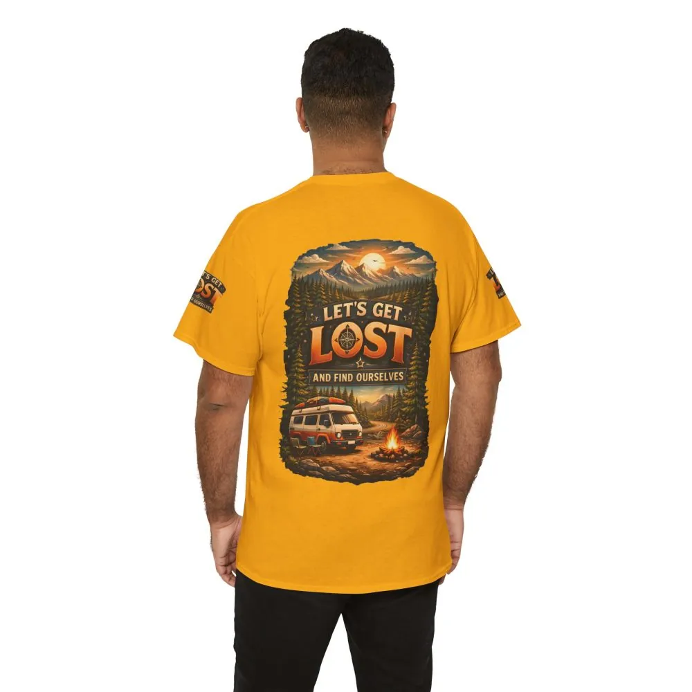 Unisex Heavy Cotton Tee — "Let´s Get Lost And Found Ourselfs" Design Scenic-Line