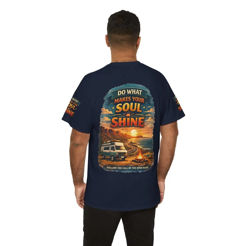 Unisex Heavy Cotton Tee — "Do What Makes Your Soul Shine" Design Scenic-Line
