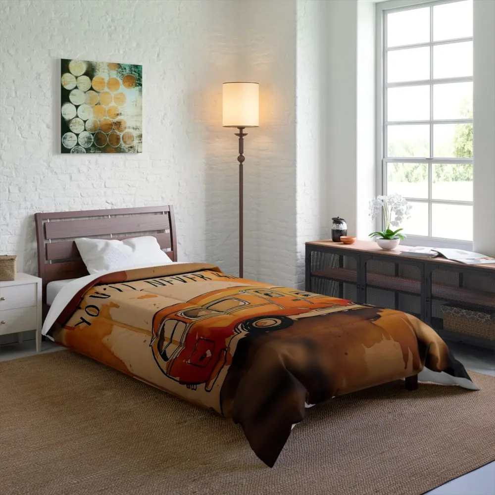 Comforter – "If You Never Go, You'll Never Know" Boho Travel Bedding