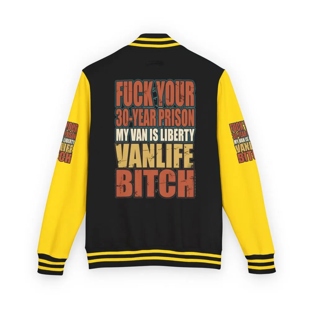 Unisex Heavyweight Letterman Jacket — "Fuck Your 30 Year" Design F**K-Line