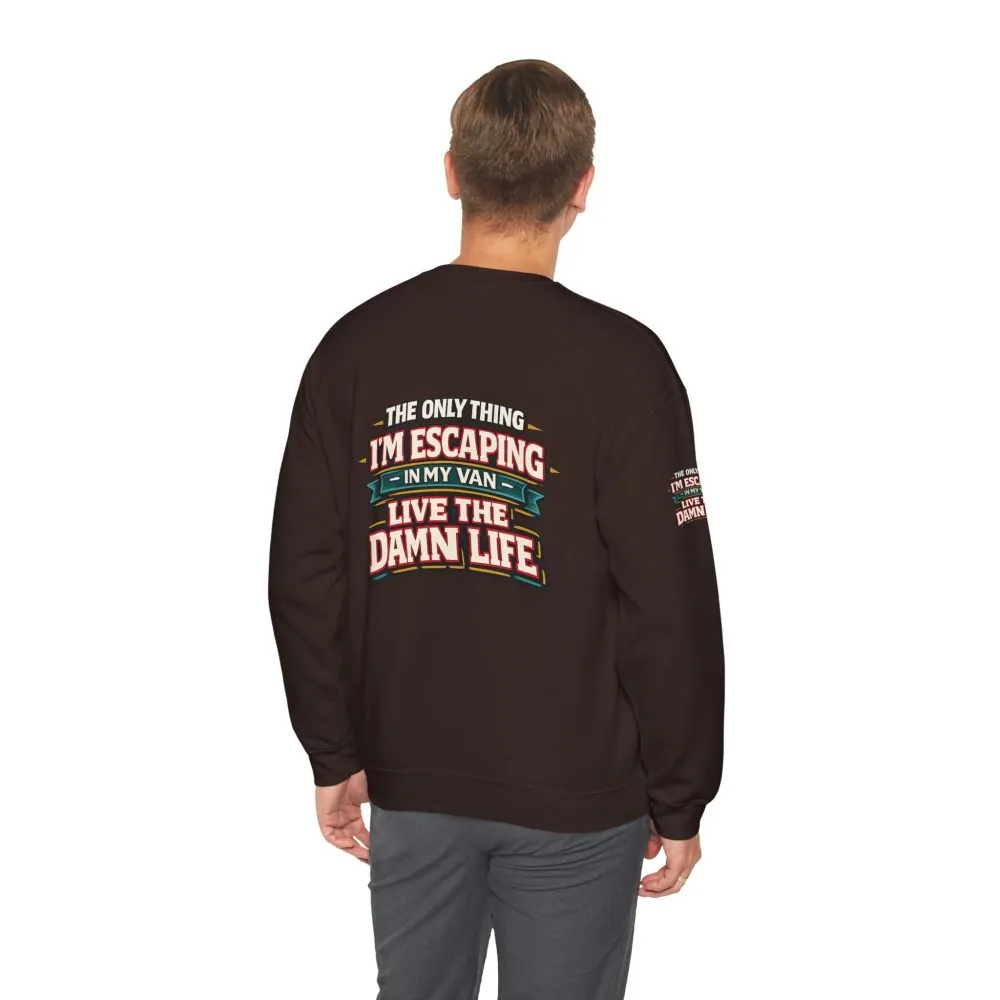 3054138853309057493_2048.jpeg Unisex Heavy Blend™ Crewneck Sweatshirt — "The Only Thing I´m Escaping" Design F**K-Line