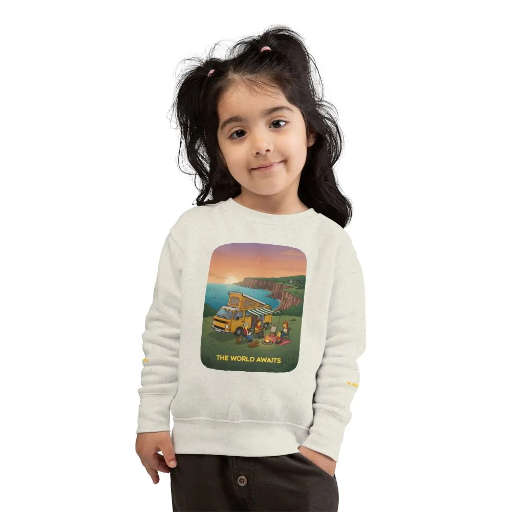 Toddler Sweatshirt - "The World Awaits" (Design Sitcom-Line)