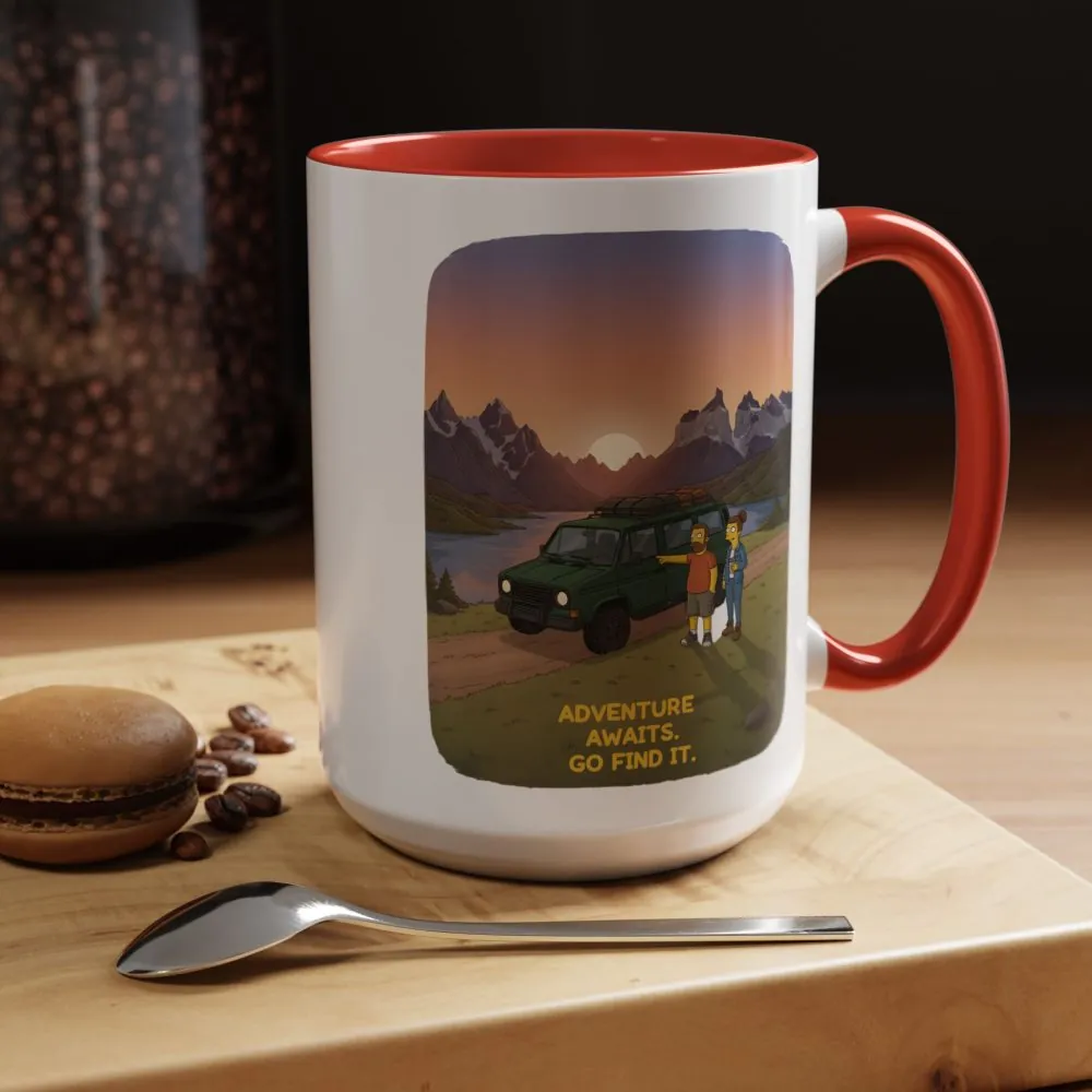 3063175142665616339_2048.jpeg Accent Coffee Mug (11, 15oz) — "Adventure Awaits-Go Find It" Design Sitcom-Line