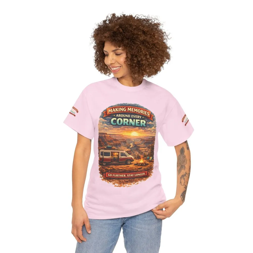 Unisex Heavy Cotton Tee — "Making Memories" Design Scenic-Line