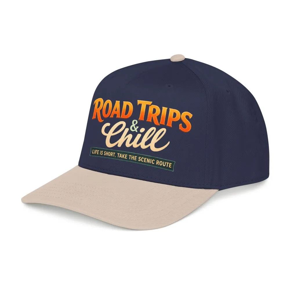 Baseball Cap - "Road Trips And Chill" Design Scenic-Line