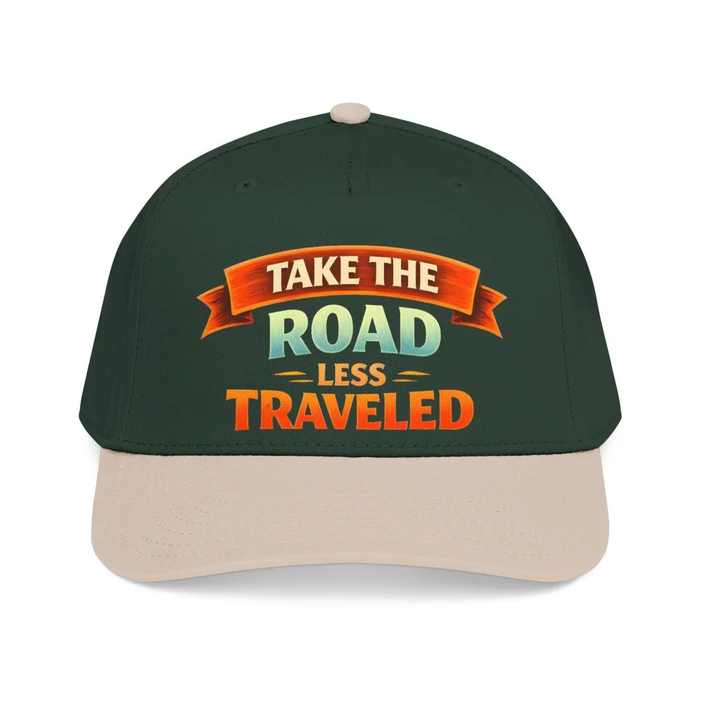 Baseball Cap - "Take The Road Less Traveled" Design Scenic-Line