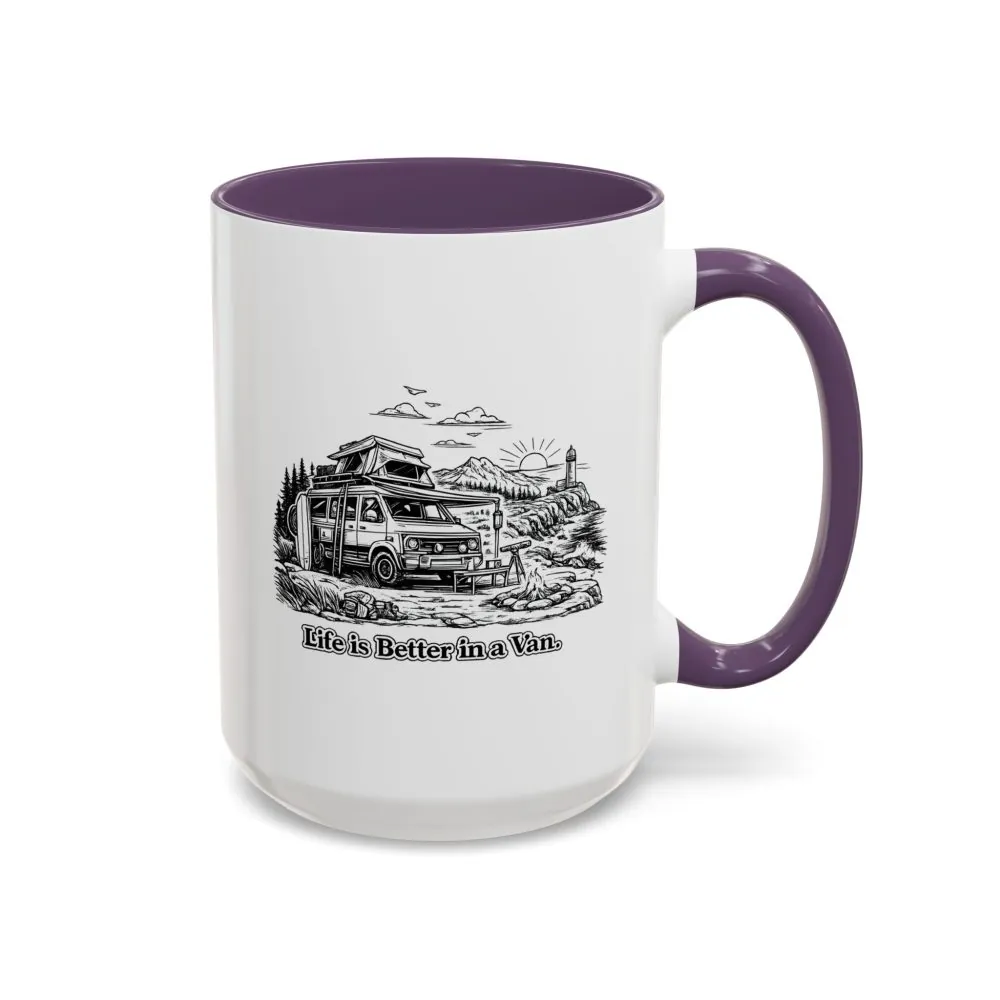 3131400664596279690_2048.jpeg Accent Coffee Mug (11, 15oz) — "Life Is Better In A Van" Design Minimal-Line