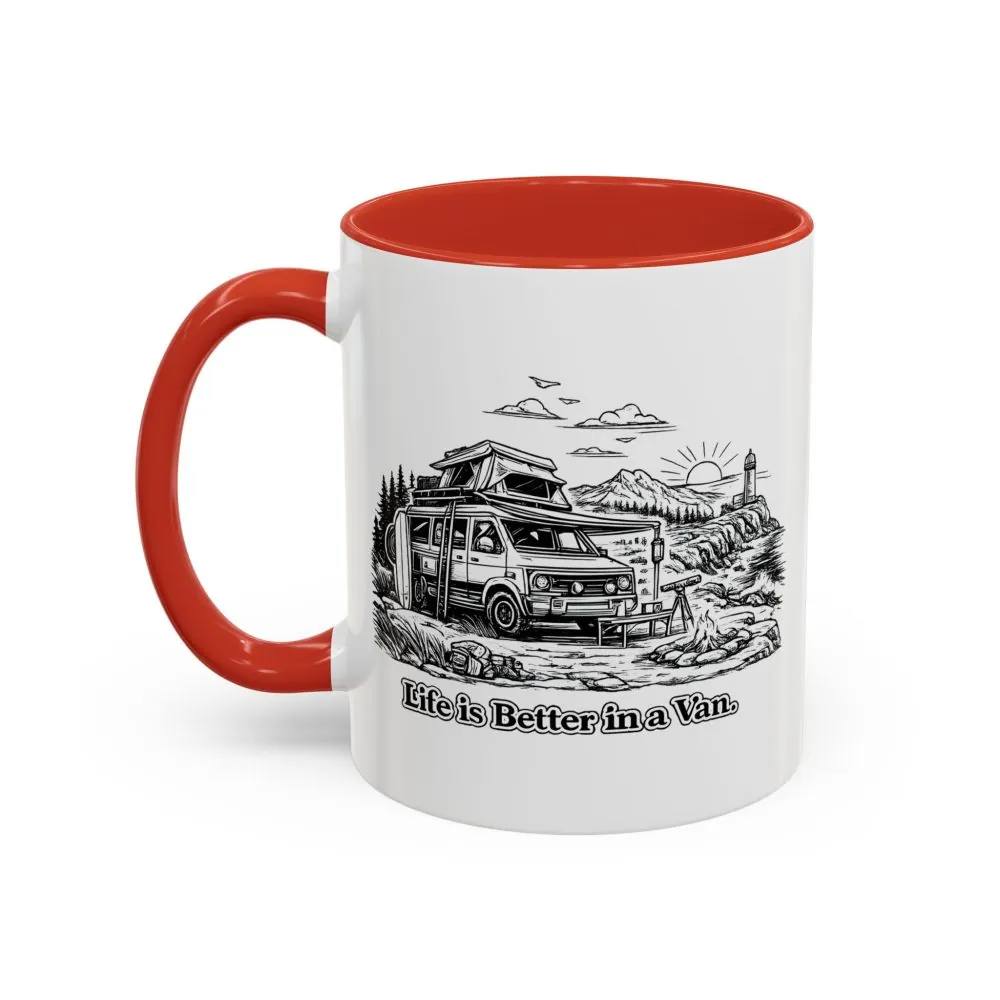 3145515637852100656_2048.jpeg Accent Coffee Mug (11, 15oz) — "Life Is Better In A Van" Design Minimal-Line