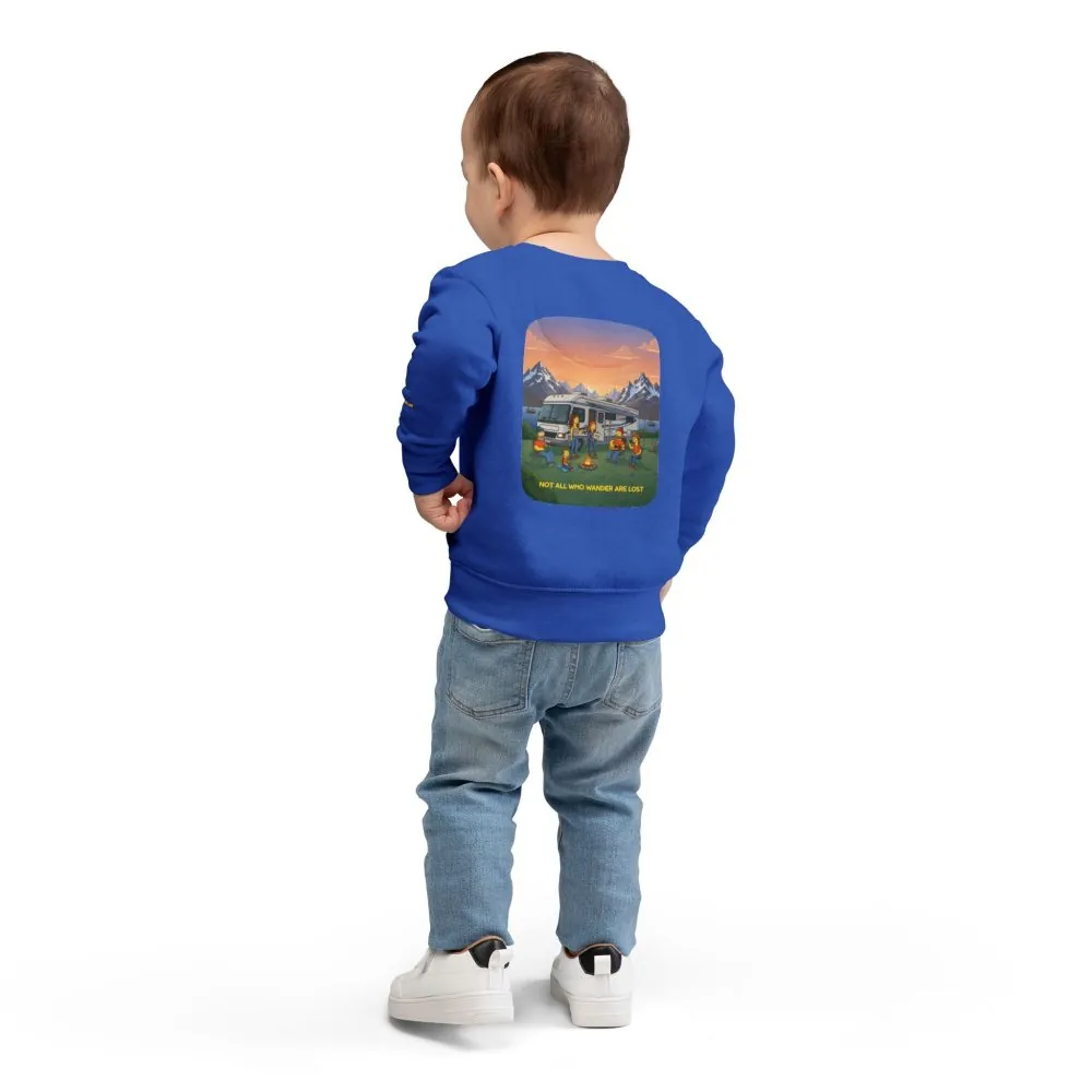 3173144801363426909_2048.jpeg Toddler Sweatshirt - "Not All Who Wander Are Lost" (Design Sitcom-Line)
