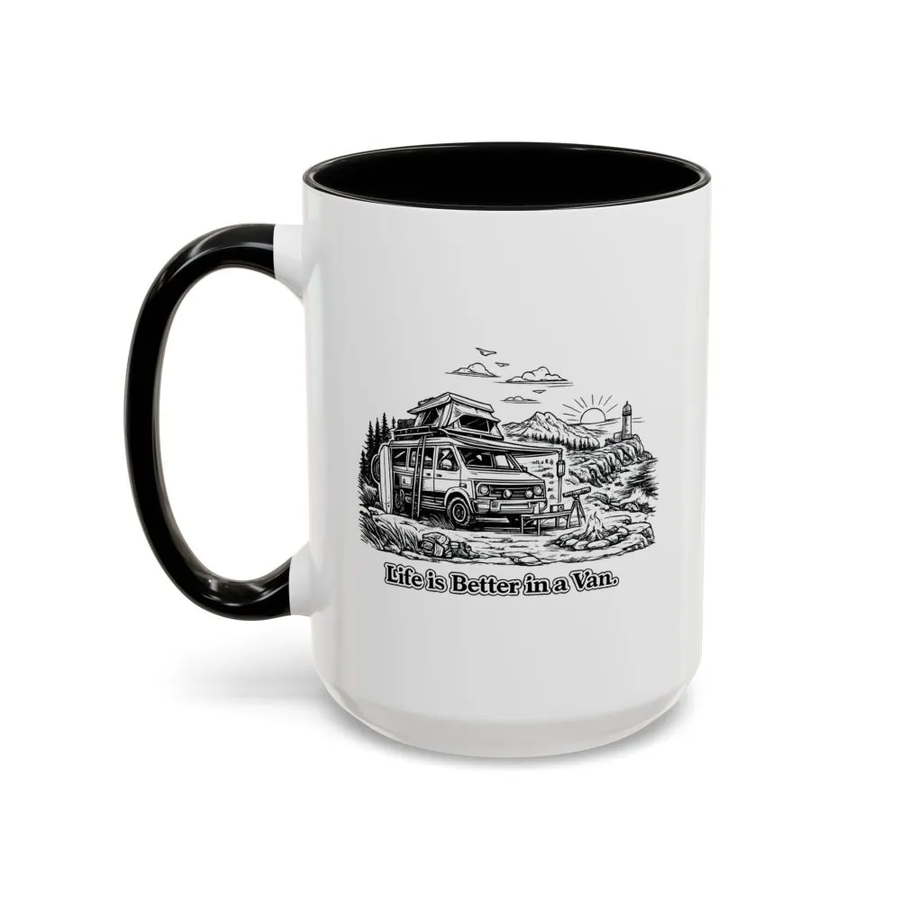 3175780861964484239_2048.jpeg Accent Coffee Mug (11, 15oz) — "Life Is Better In A Van" Design Minimal-Line