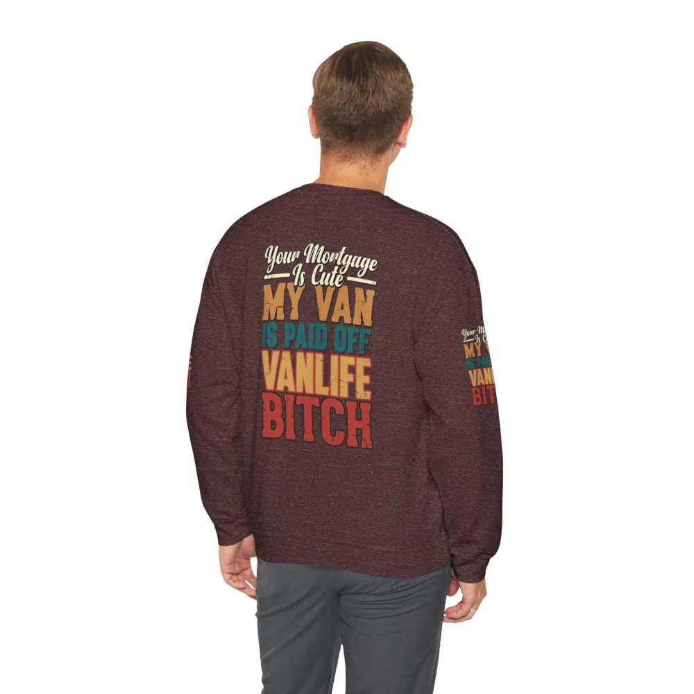 Unisex Heavy Blend™ Crewneck Sweatshirt — "Your Mortgage Is Cute" Design F**K-Line