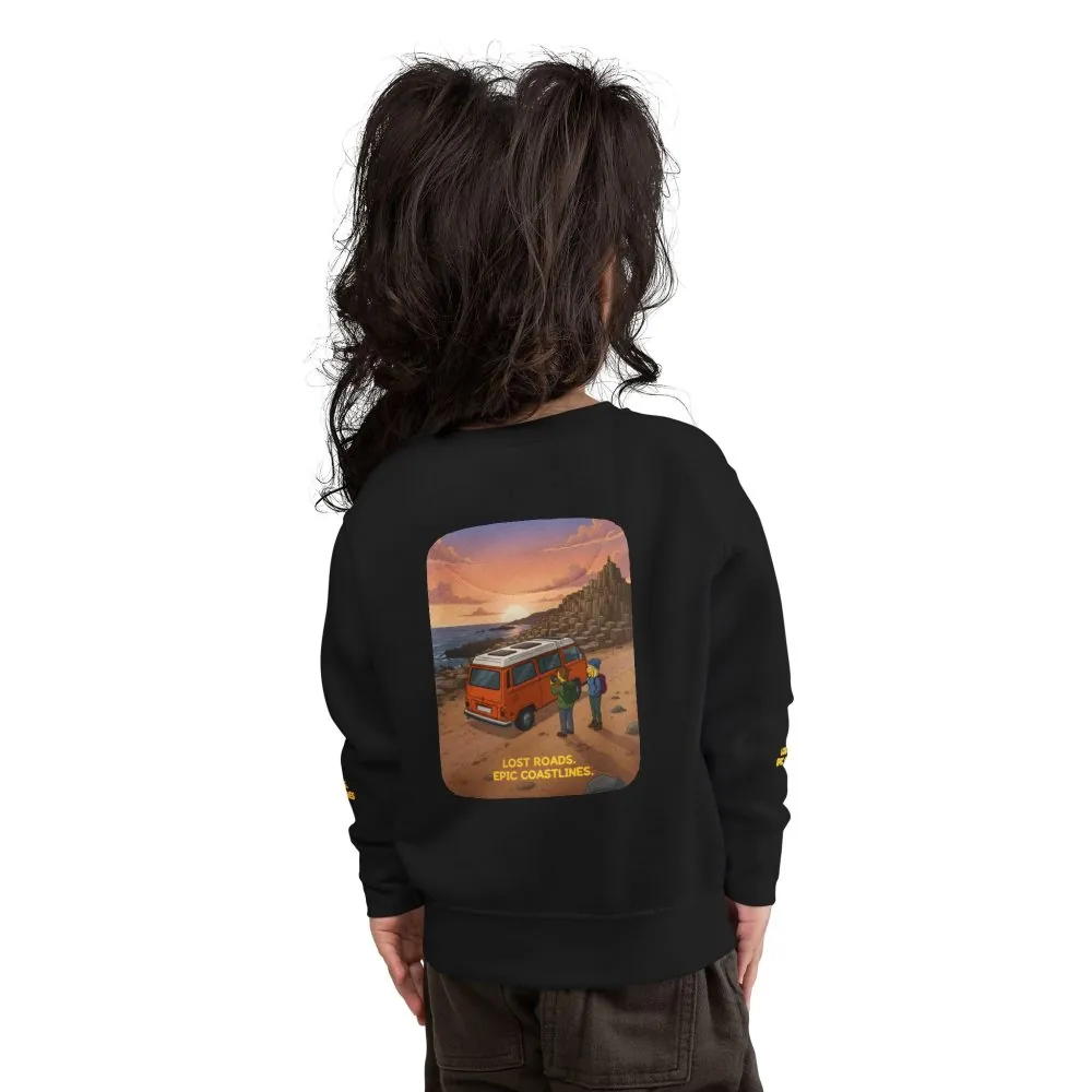 3204366152314592710_2048.jpeg Toddler Sweatshirt - "Lost Roads Epic Coastlines" (Design Sitcom-Line)