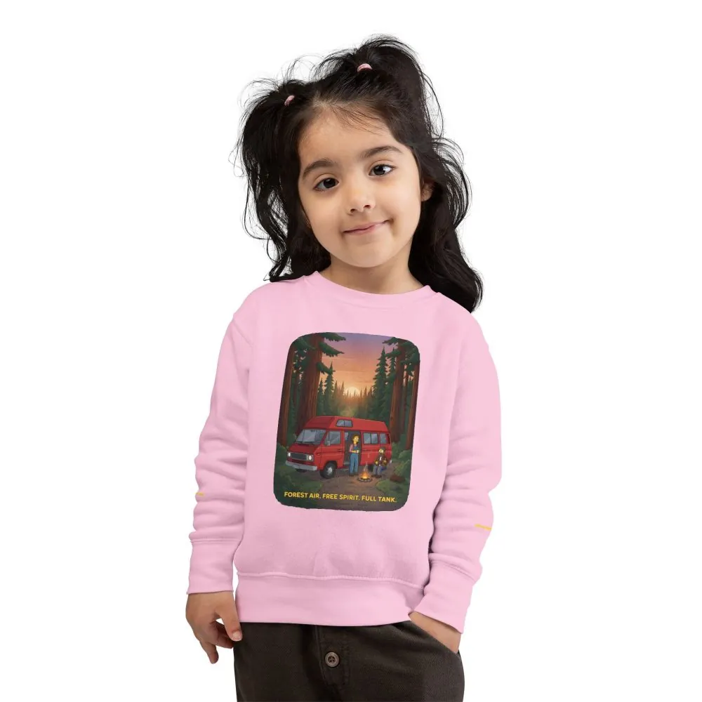 3204398569897261927_2048.jpeg Toddler Sweatshirt - "Forest Air Free Spirit Full Tank" (Design Sitcom-Line)