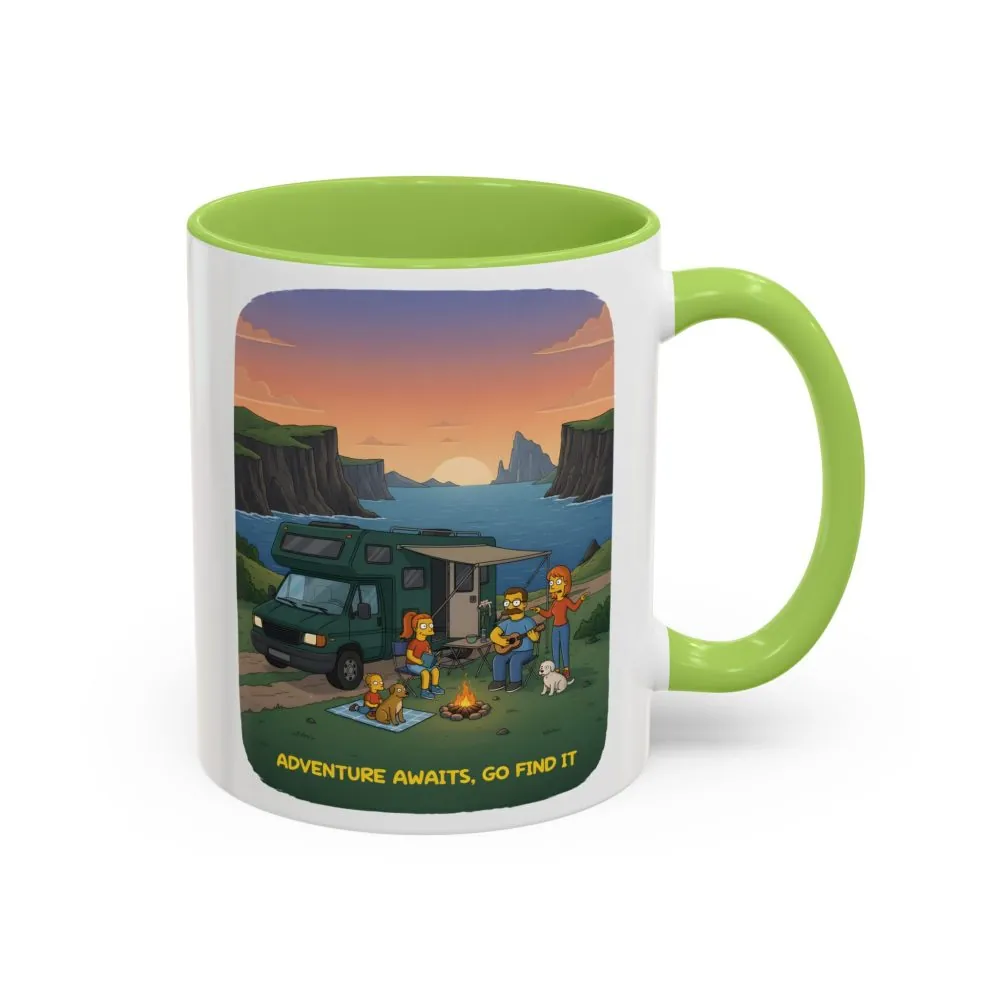 3210338967260184578_2048.jpeg Accent Coffee Mug (11, 15oz) — "Adventure Awaits-Go Find It"" Design Sitcom-Line