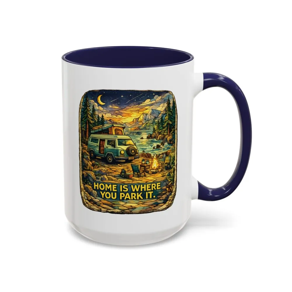 3233510076042761908_2048.jpeg Accent Coffee Mug (11, 15oz) — "Home Is Where You Park It" Design Cubic-Line