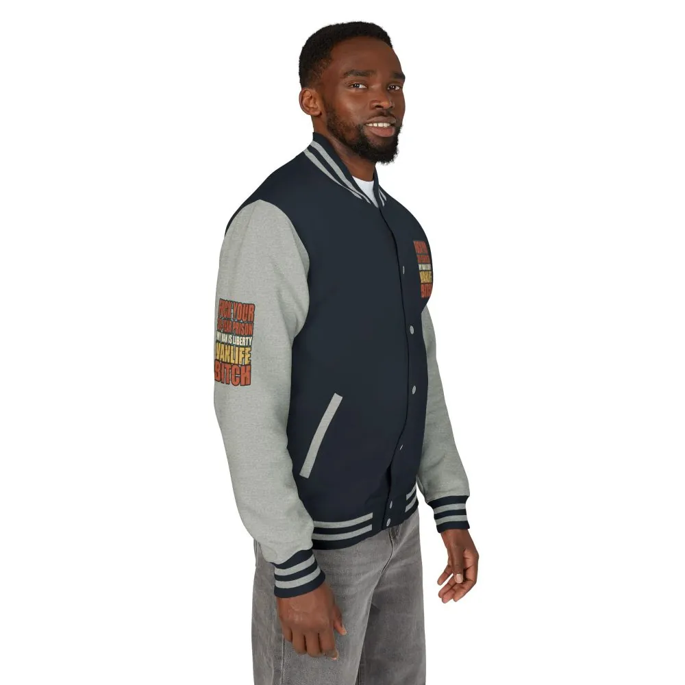 Unisex Heavyweight Letterman Jacket — "Fuck Your 30 Year" Design F**K-Line