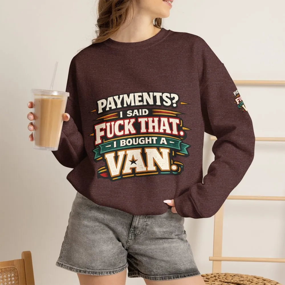 3250745711536048865_2048.jpeg Unisex Heavy Blend™ Crewneck Sweatshirt — "Payments?I Said" Design F**K-Line
