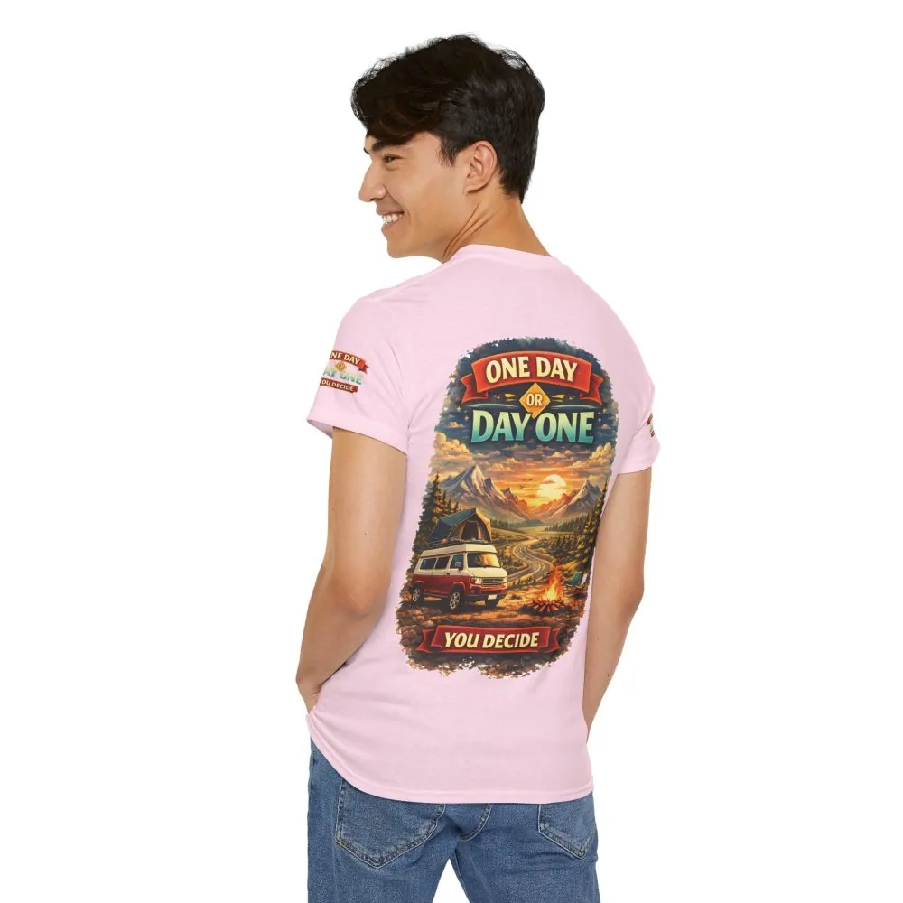 3251751979005022796_2048.jpeg Unisex Heavy Cotton Tee — "One Day Or Day One" Design Scenic-Line