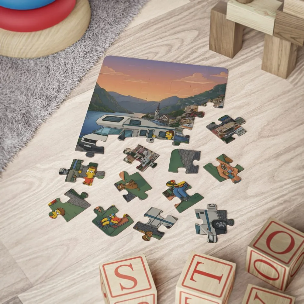 Kids' 30‑Piece Camping Puzzle — Family RV Adventure