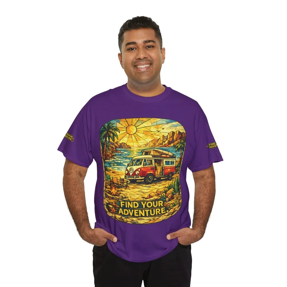 3333932161639176402_2048.jpeg Unisex Heavy Cotton Tee — "Find Your Adventure" Design Cubic-Line