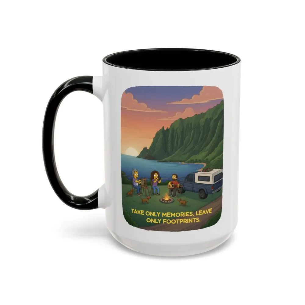 3339399305934622764_2048.jpeg Accent Coffee Mug (11, 15oz) — "Take Only Memories-Leave Only Footprints" Design Sitcom-Line