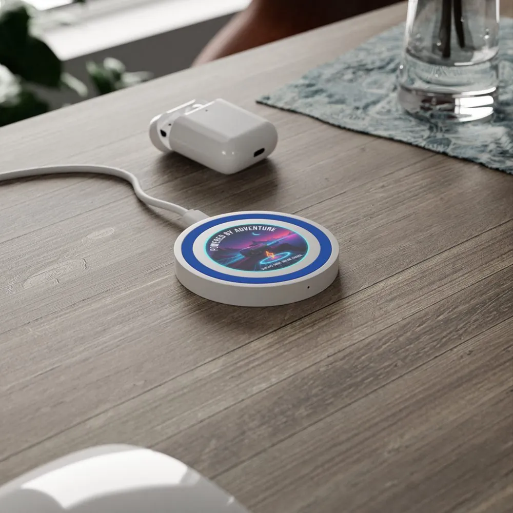 Wireless Charging Pad — "Powered by Adventure" Night Van Design