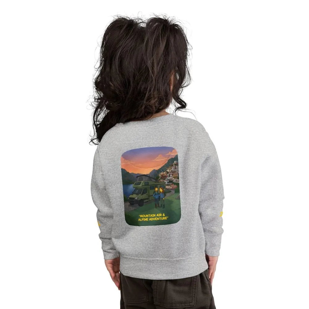 Toddler Sweatshirt - "Mountain Air And Alpine Adventure" (Design Sitcom-Line)