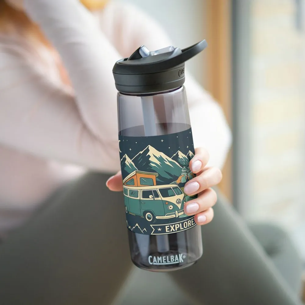 Water Bottle — CamelBak Eddy 20/25oz, "Road. Water. Stay Wild."