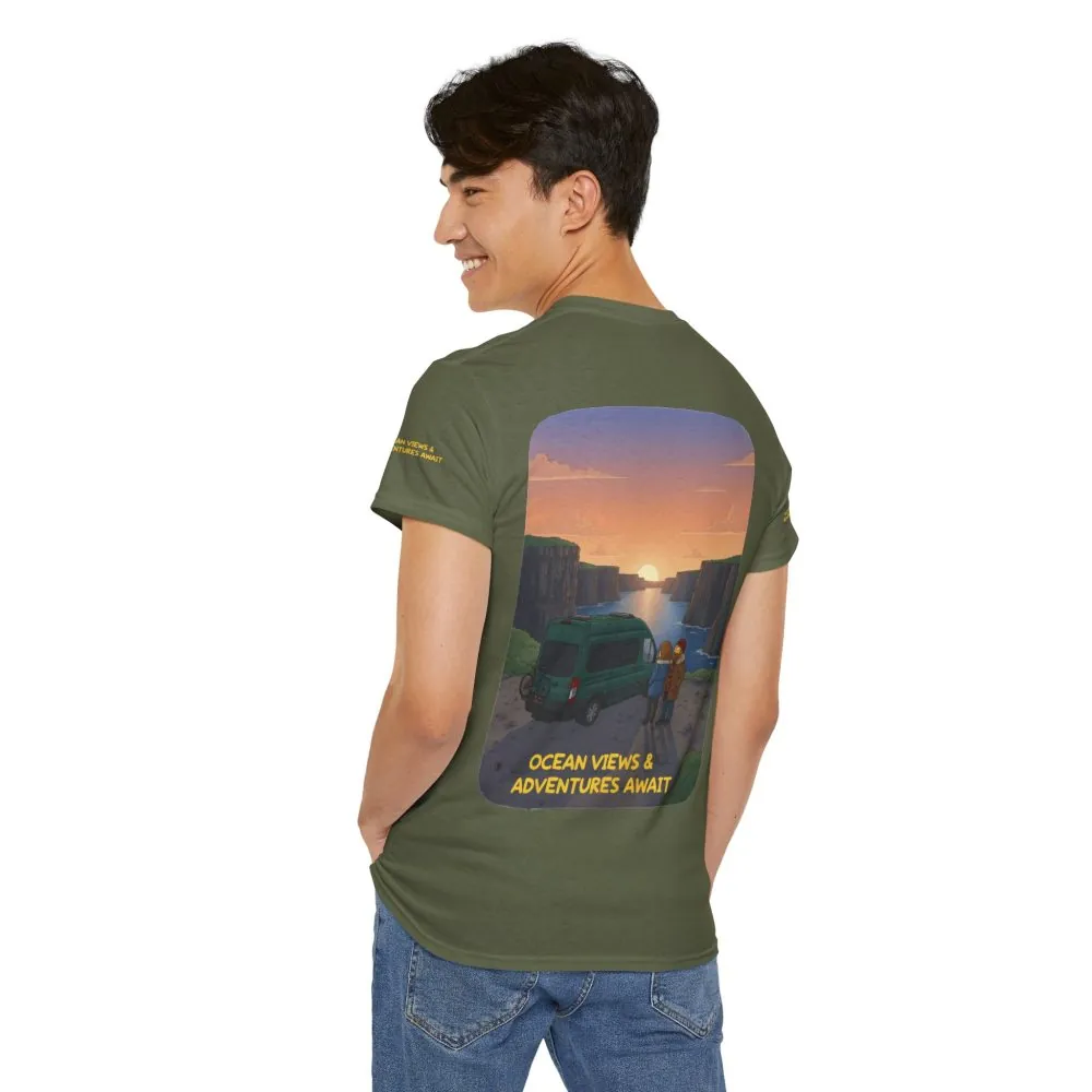 338955245982618213_2048.jpeg Unisex Heavy Cotton Tee — "Ocean Views-Adventures Awaits" Design Sitcom-Line