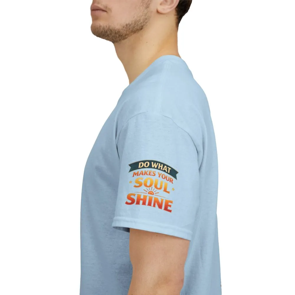 Unisex Heavy Cotton Tee — "Do What Makes Your Soul Shine" Design Scenic-Line