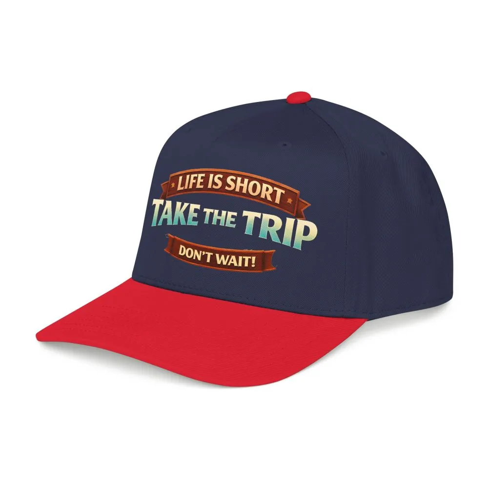 3409609379774396517_2048.jpeg Baseball Cap - "Live Is Short Take The Trip" Design Scenic-Line
