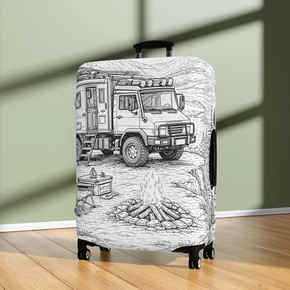 3417706802994824584_2048.jpeg Luggage Cover — Adventure Camper Sketch Travel Suitcase