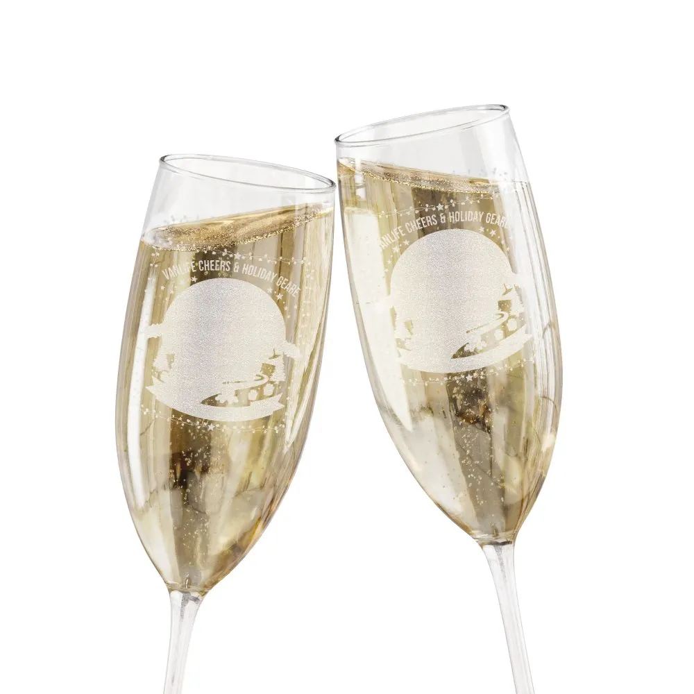 Engraved 8oz Champagne Flute — Personalized Celebration Glass