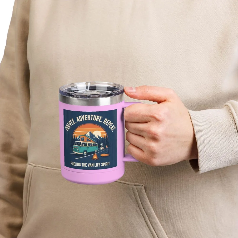 3431292645013121440_2048.jpeg Coffee Mug Tumbler, 15oz — “Coffee. Adventure. Repeat.”