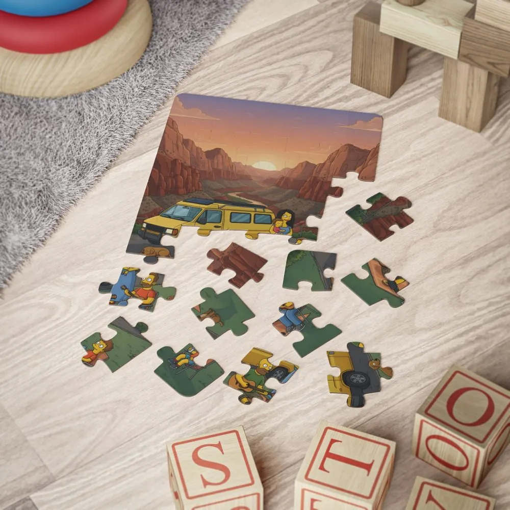 Kids' 30‑Piece Camping Puzzle — Family Camper Road Trip
